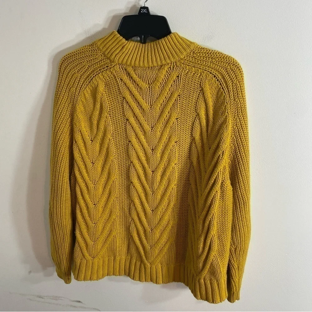 J.Crew Mustard Yellow Thick Knit Sweater Small Women’s